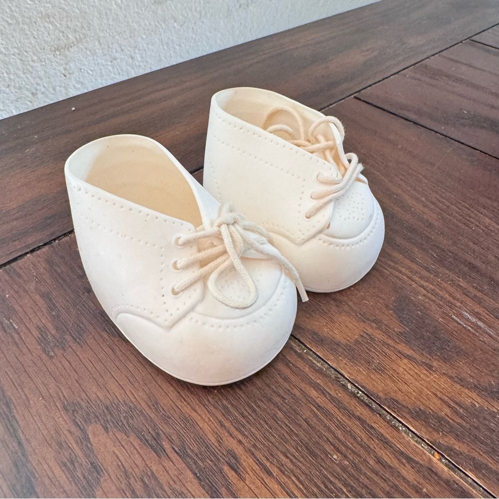 Cabbage Patch Kids / Doll All White Tie Shoes CPK